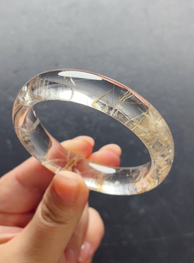 新品上架 天然发晶手镯 清爽款手镯 56.4mm