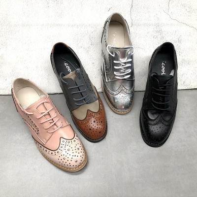 外贸真皮学院风英伦风小皮鞋