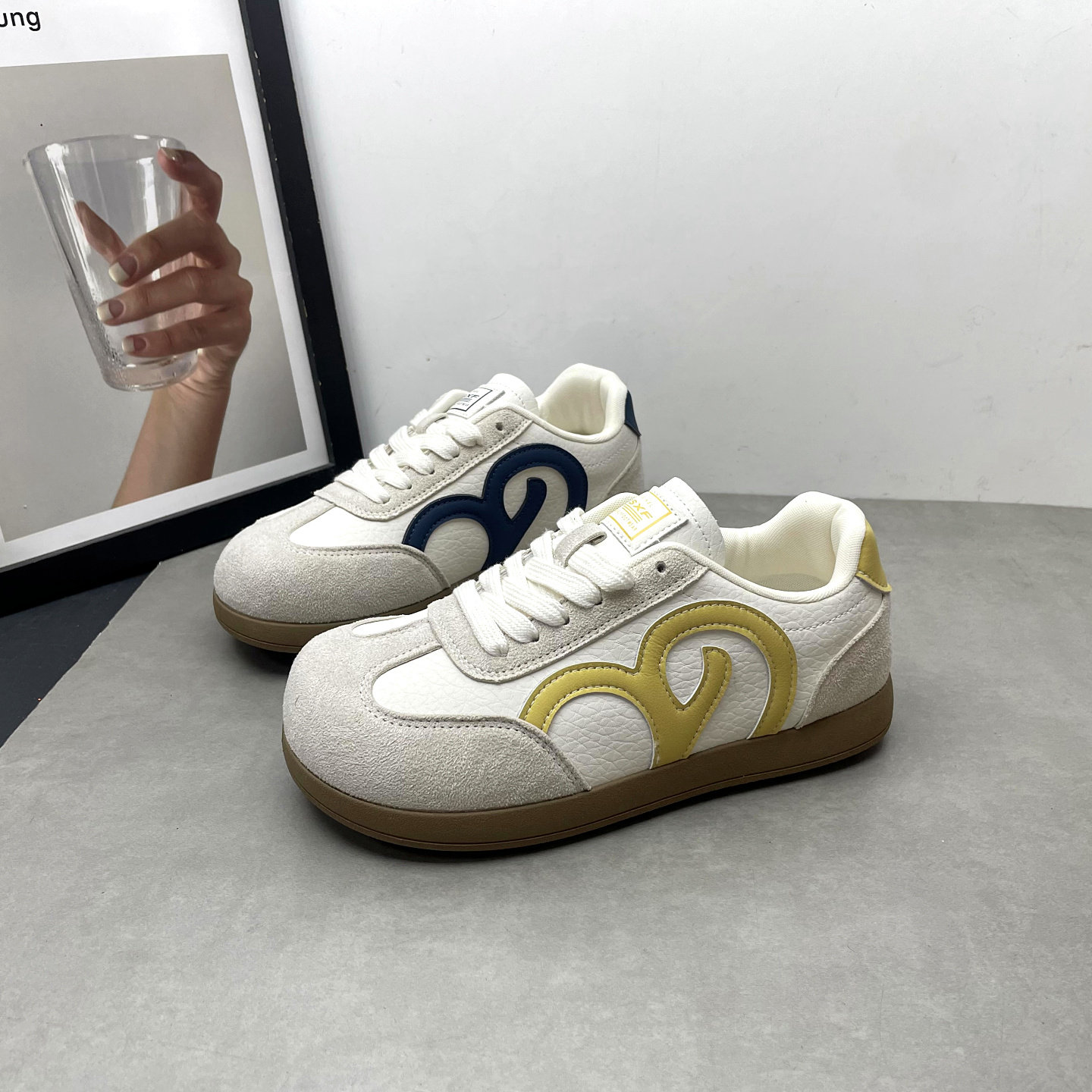 2026春季新款德训鞋圆头深口系带平底防滑软底小白鞋韩版女士单鞋,女鞋,德训鞋,淘宝优惠券,粉丝福利购,淘宝优惠卷