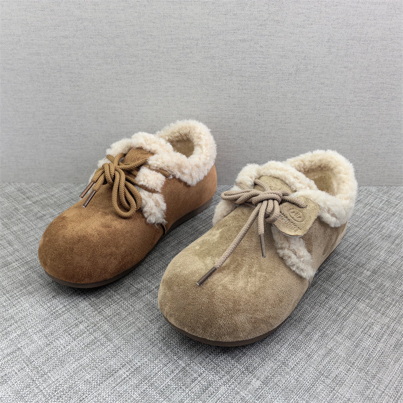 断码清仓处理2025冬季新款系带加绒保暖平底防滑勃肯鞋休闲女棉鞋,女鞋,棉鞋,淘宝优惠券,粉丝福利购,淘宝优惠卷