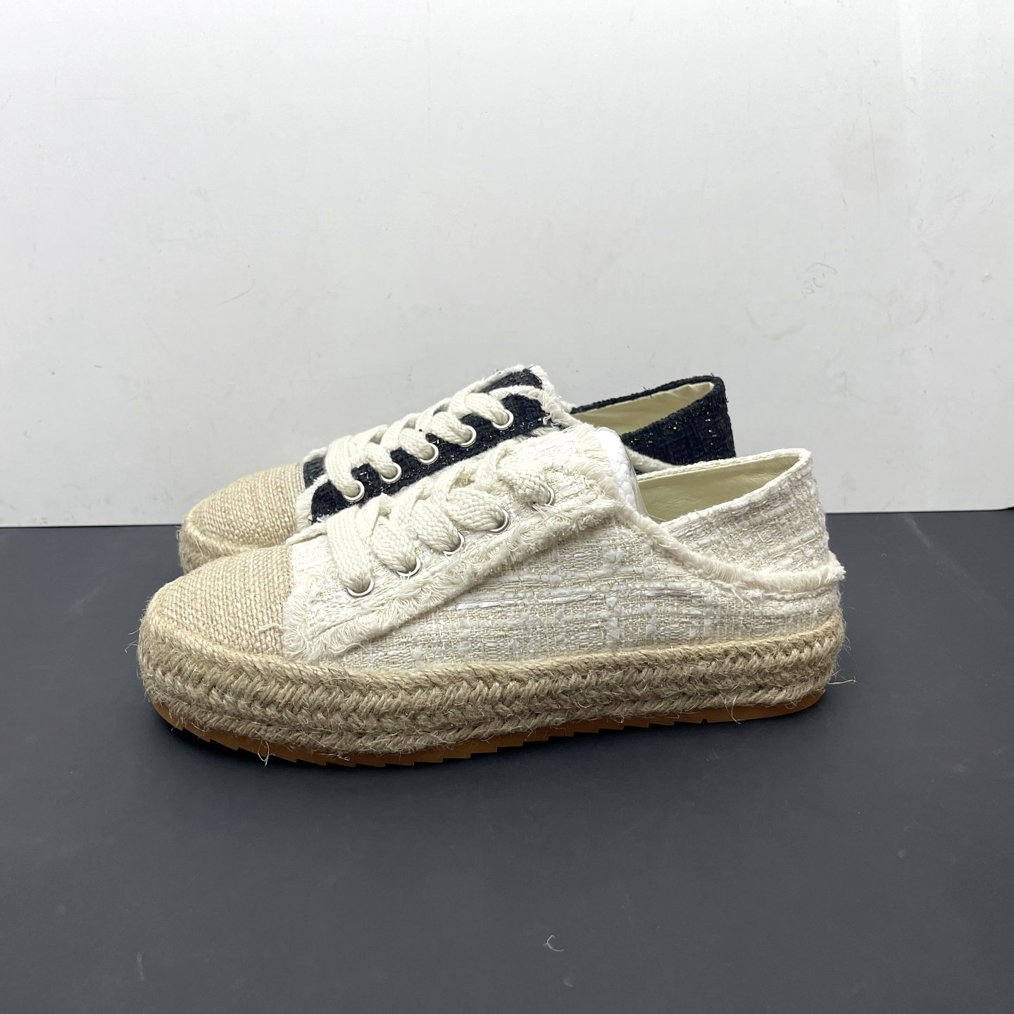 断码清仓处理2025秋季新款深口布面渔夫鞋休闲小白鞋女士单鞋