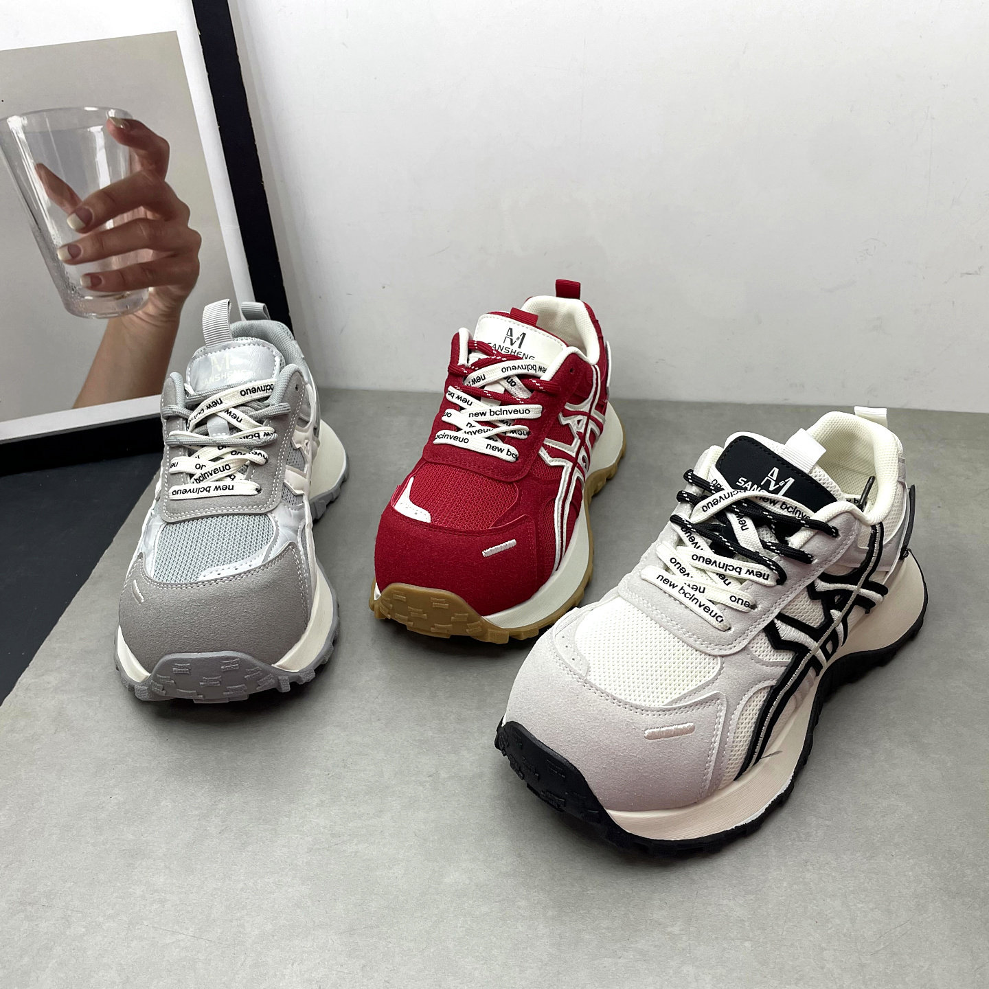 工厂处理女鞋2026春季新款阿甘鞋深口系带网面透气老爹鞋女士单鞋,女鞋,深口单鞋,淘宝优惠券,粉丝福利购,淘宝优惠卷