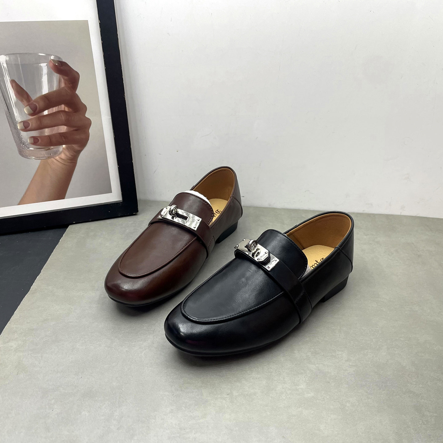 工厂处理女鞋2026春季新款一脚蹬英伦风复古乐福鞋软底防滑小皮鞋,女鞋,深口单鞋,淘宝优惠券,粉丝福利购,淘宝优惠卷