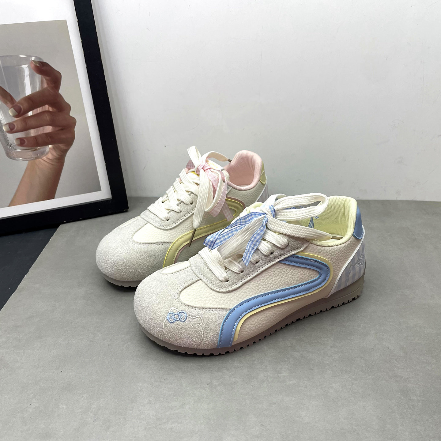 2026春季新款女鞋圆头深口系带内增高软底舒适德训鞋韩版女士单鞋,女鞋,德训鞋,淘宝优惠券,粉丝福利购,淘宝优惠卷