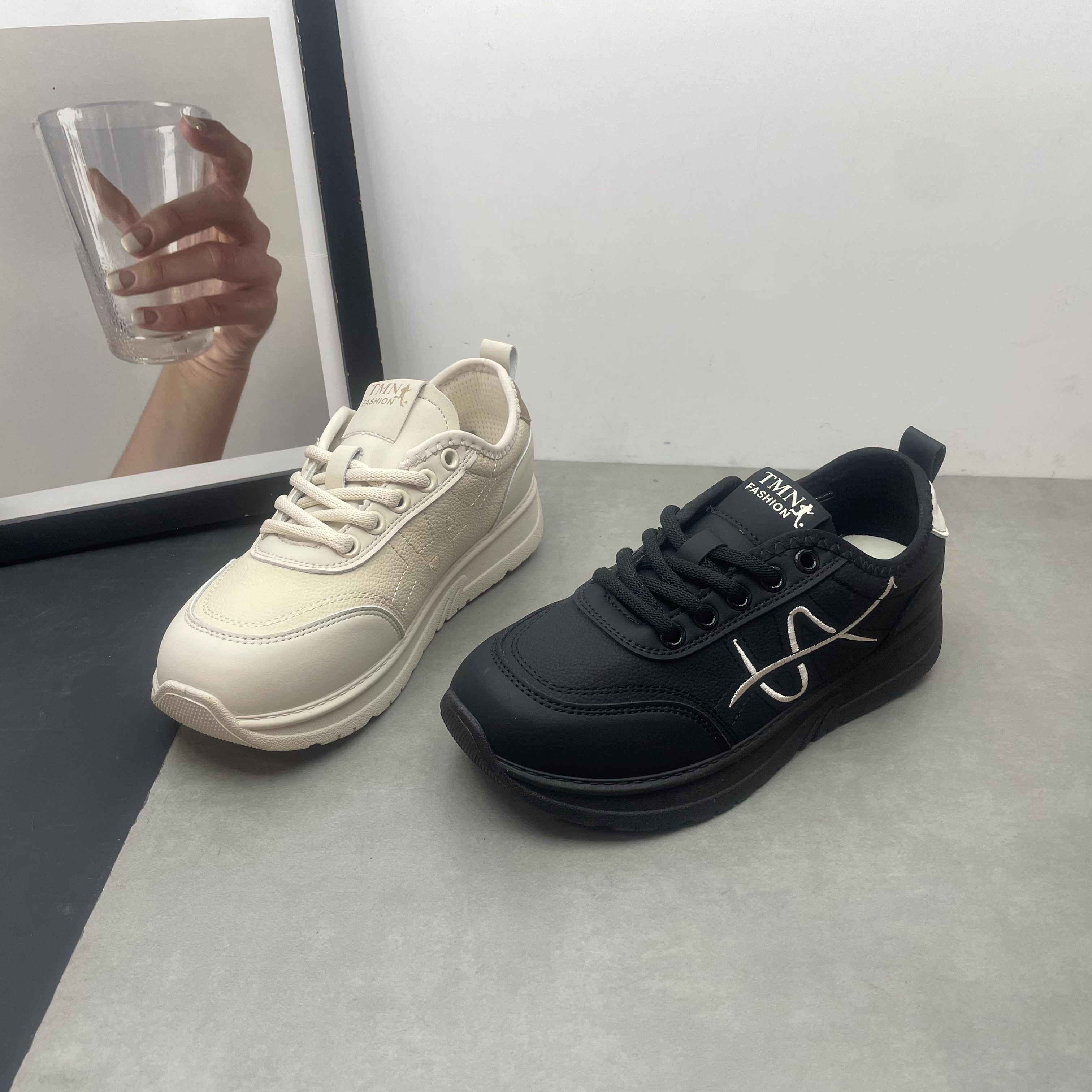 工厂处理女鞋2026春季新款深口系带轻便软底舒适休闲运动鞋女单鞋,女鞋,深口单鞋,淘宝优惠券,粉丝福利购,淘宝优惠卷