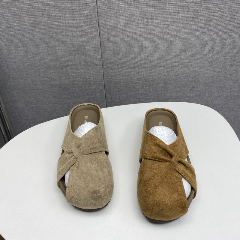 2026春季新款勃肯鞋女包头半拖一脚蹬防滑平底百搭外穿防滑女拖鞋