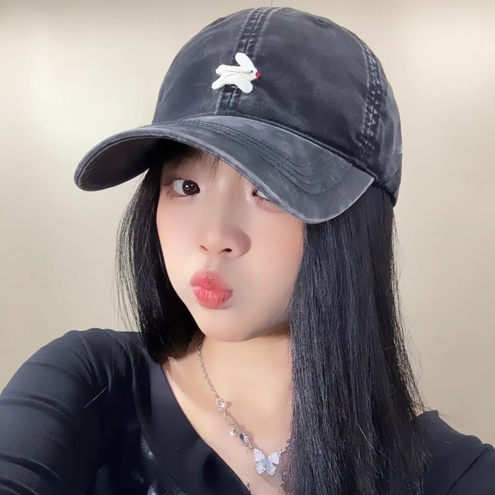 金丝兔棒球帽女2025新款宽帽檐