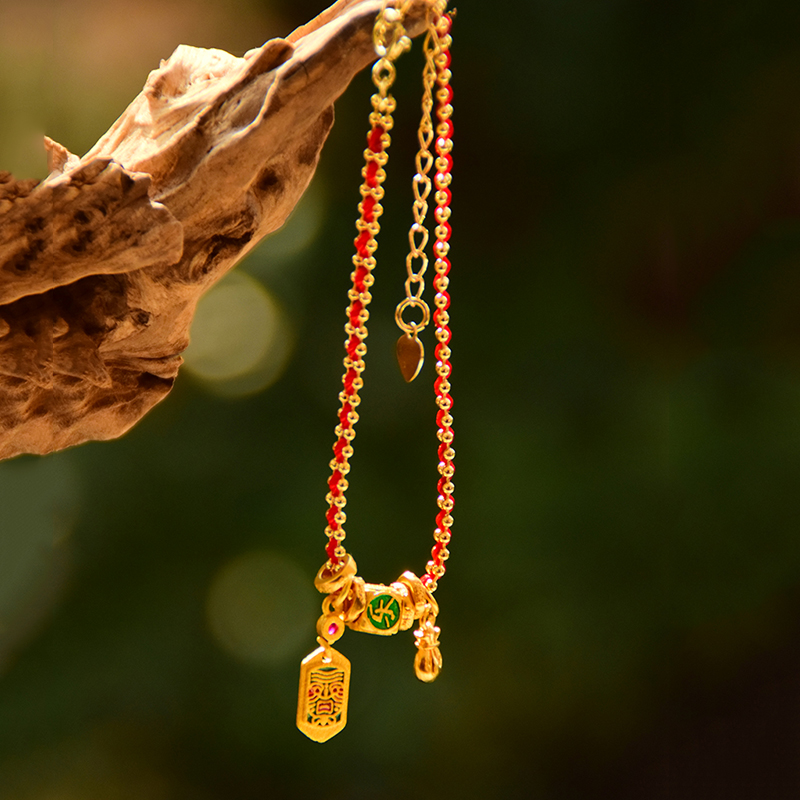 2026马年本命年好运红绳手链女红绳编织细绳国风钱币小马手串手链