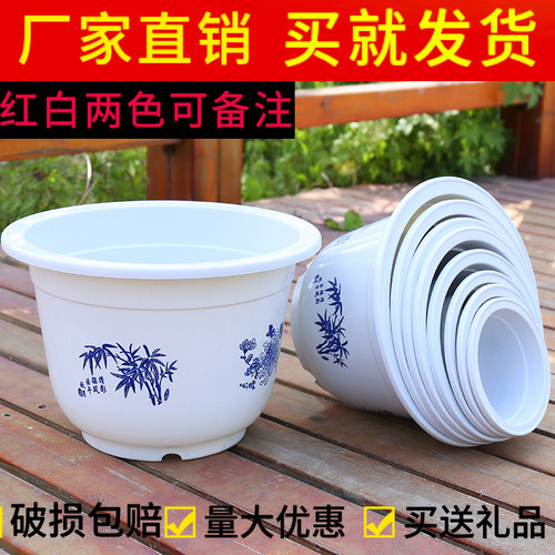 环保圆形塑料带托盘包邮育苗盆