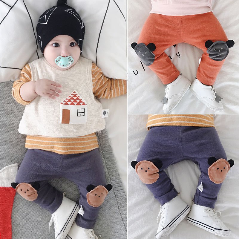 10月21日最新优惠沃康婴儿裤子春秋女新生纯棉外穿长裤婴幼儿秋装男宝宝弹力打底裤