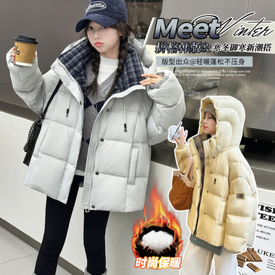 女童冬季加厚保暖羽绒棉服外套
