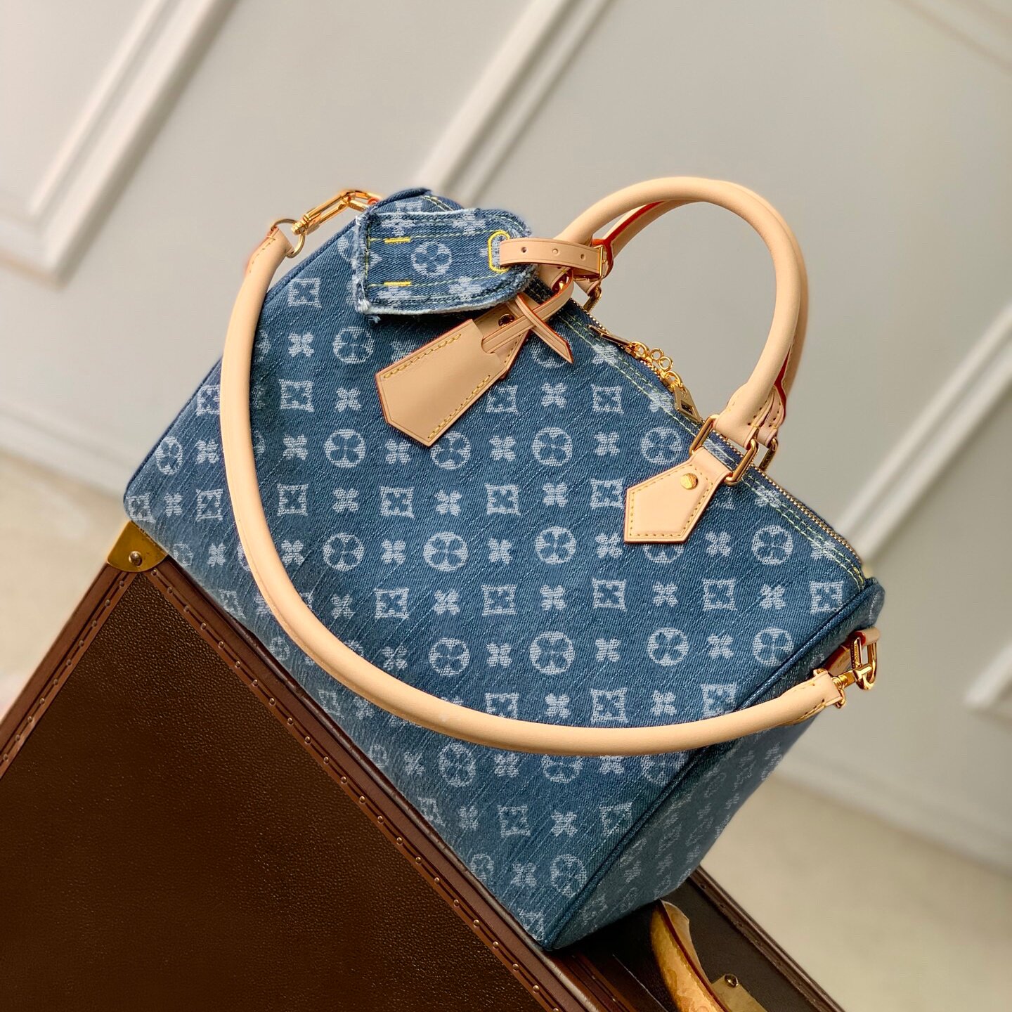 Monogram Denim Speedy Soft 30 Qadın Çantası