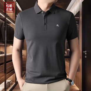 夏季 大牌伦巴宝利娇短袖 t恤男士 翻领高端战马商务休闲纯棉POLO衫