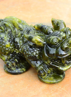 南玉貔貅桌面摆件家居送礼皮工艺