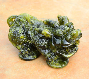 南玉貔貅桌面摆件家居送礼商务礼品客厅办公室皮休室内工艺品