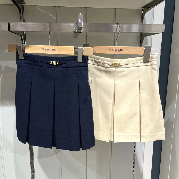 Elandkids衣恋童装正品26冬女童百搭学院风百褶裙子 EKWHG4921A