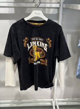 安踏儿童T恤专柜26年秋男大童潮流针织长袖衫 352628402B