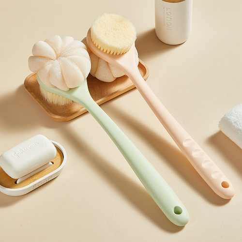 洗澡刷搓背不求人长柄刷软毛双面沐浴刷子搓澡刷搓泥去灰