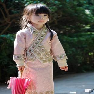 傣族服装女童秋冬季儿童三月三少数民族传统演出服云南西双版纳服