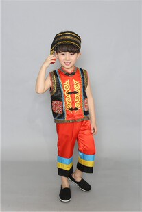 六一少儿童花腰傣族傈傈族景颇族舞蹈演出服男女童景颇族表演服饰