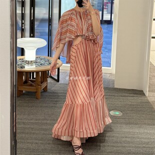 条纹长款 2026度假波西米亚风格 代购 Zimmermann连衣裙澳洲正品