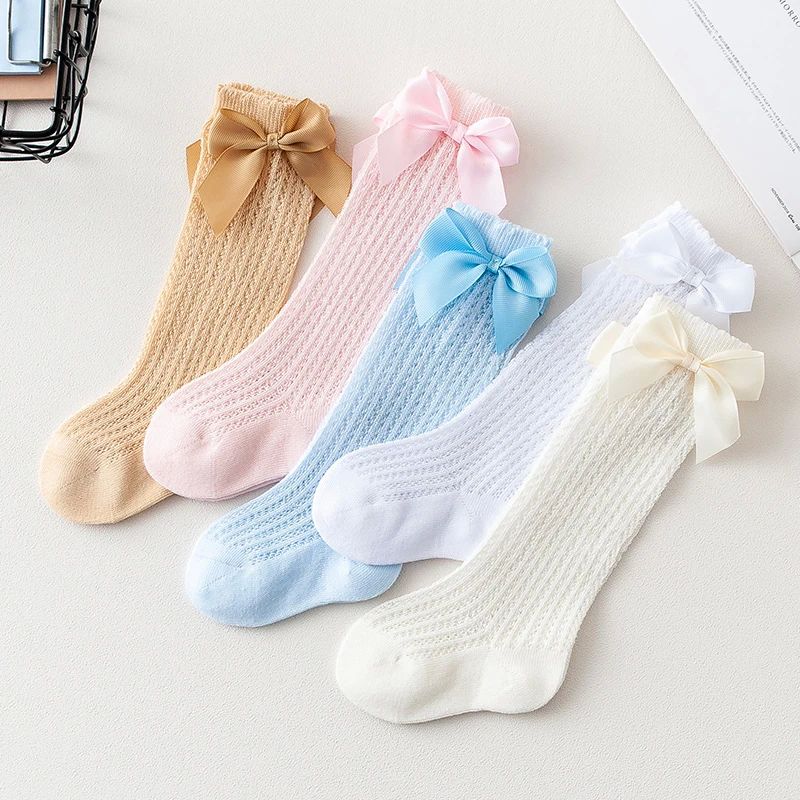 Summer Newborn Baby Socks Cute Big Bow Princess Girls Socks