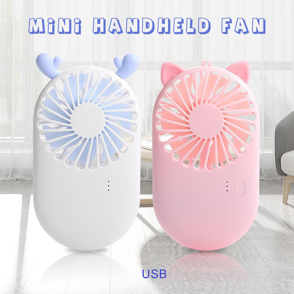 Summer 1pc Cute Portable Mini Fan Handheld USB Chargeable De