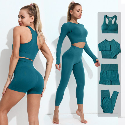 2/3/4PCS Seamless Women Yoga Set Workout Sportswear Gym Clot