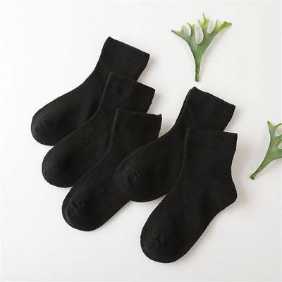 5 Pairs/Lot Children Cotton Socks Boy Girl Baby Fashion Soli