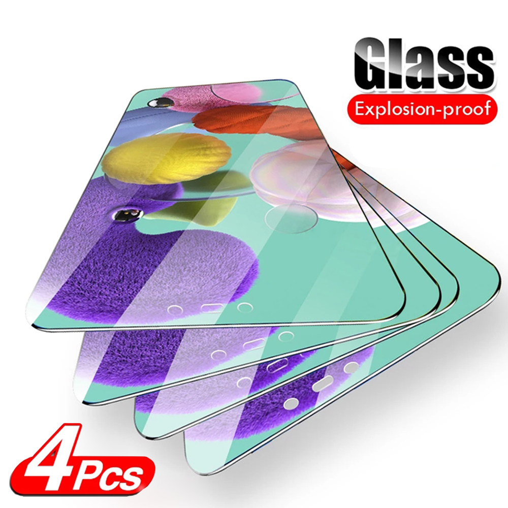 4pcs tempered glass for samsung galaxy a51 a52 a71 a72 a12 a
