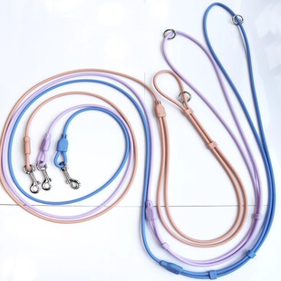 宠物牵引绳p链不勒脖子狗项圈彩色狗狗牵引绳泰迪柯基圆绳带脖圈