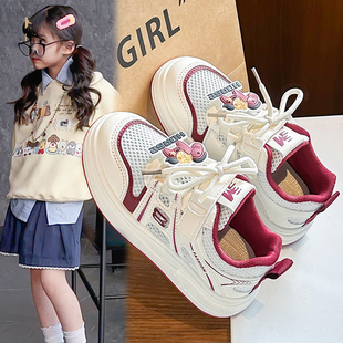 儿童运动鞋2026夏季新款透气休闲鞋软底百搭卡通女童板鞋小白鞋潮