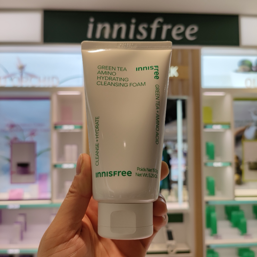 innisfree/悦诗风吟绿茶火山泥洗面奶150g氨基酸保湿控油洁面男女