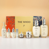 补水保湿 韩国Whoo后 天气丹PRO花献华泫紧颜水乳霜护肤套装 滋润