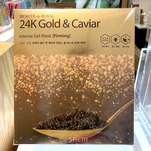 韩国the saem得鲜黄金鱼子酱面膜钻石蜗牛面膜贴保湿滋养弹力修护