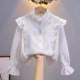 洋气女孩上衣娃娃小衫 女童白衬衫 儿童衬衣纯棉新款 2026春秋装 长袖