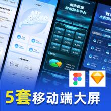 APP移动端可视化数据大屏figma源文件设计制作表格sketch素材H5