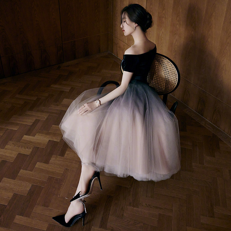 2025轻奢高级感修身宴会晚礼服