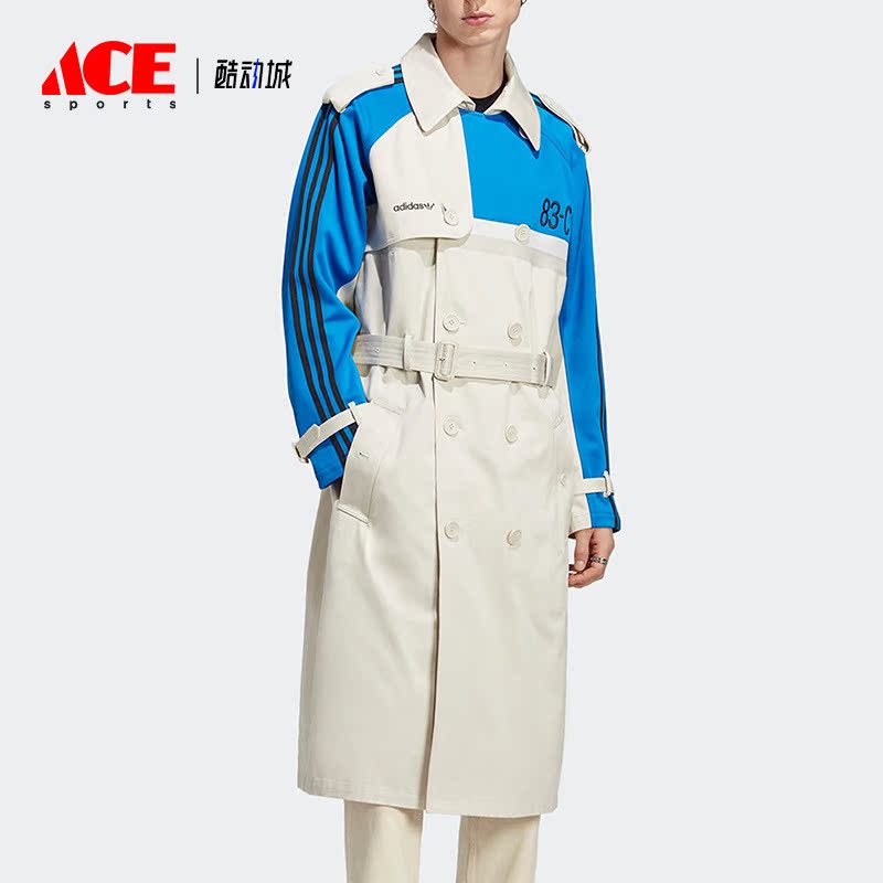 Adidas/阿迪达斯正品三叶草男子运动长款翻领大衣外套IA2466