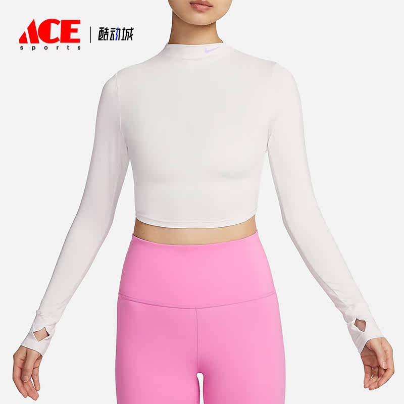 Nike/耐克正品春季新款女士简约休闲短款长袖T恤FZ6567-030