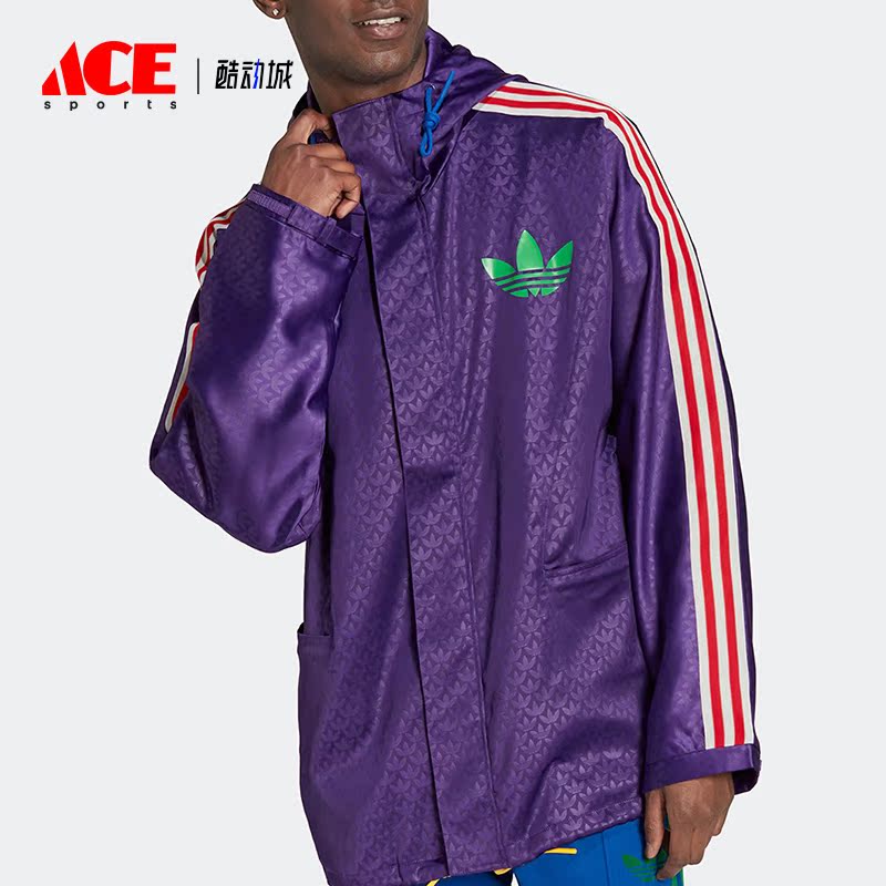 Adidas/阿迪达斯正品三叶草男士运动宽松连帽夹克外套IB3441