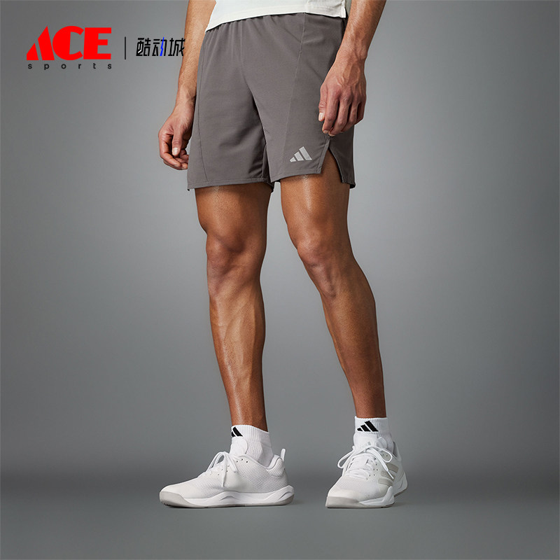 阿迪达斯男士修身健身短裤