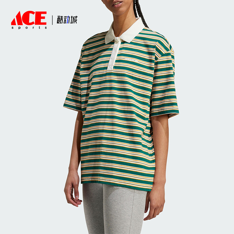 阿迪达斯女士运动休闲POLO衫