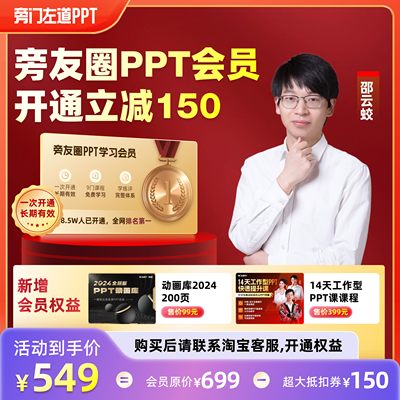 旁友圈PPT系统学习会员【7年PPT经验大神邵老师推荐】