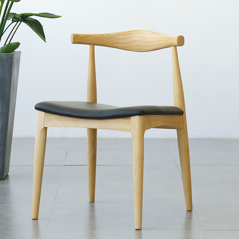 Solid wood chairs household fashion Coffee Chairs Restaurant hotel European Chair leisure time Simplicity genuine leather ox horn chairin the Residential furniture , Class Seats , Chairs , Chair  category - from Buy2taobao.com to provide professional Taobao agent buy service