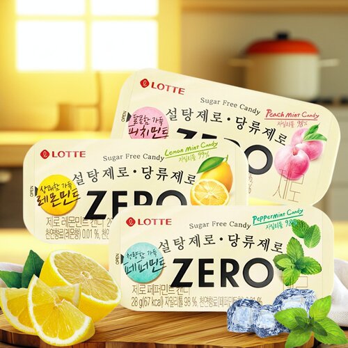 乐天ZERO零糖薄荷味铁盒硬糖28g