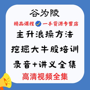 谷为陵主升浪操作方法+挖掘大牛股培训（录音+讲义）高清视频全集
