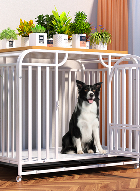 狗笼子中型犬大型犬全方管宠物笼带厕所室内家用边牧柯基金毛狗窝