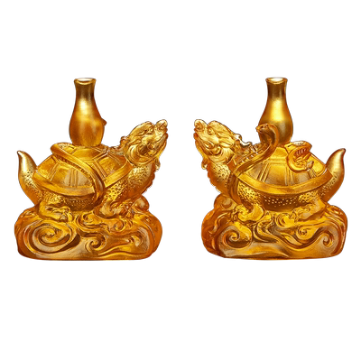 易明居祥龙护塔宝懿琉璃摆件属鼠