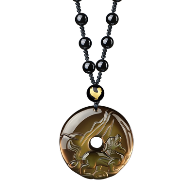 易明居凤鲤添禄吉宏吊坠属鸡项链